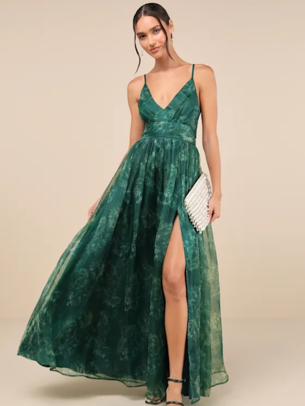 Lulu’s Green Floral Print Dress